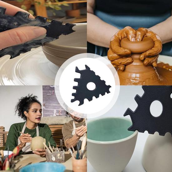Pottery Rib Ceramics Trimming Tools Portable Multipurpose Clay Forming Sculpting Tool DIY Smoothing Clay Texture Rib Trim Tools