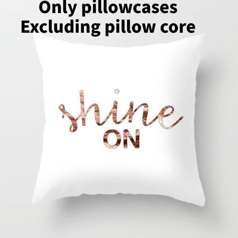 Современная минималистичная хлопковая мультяшная наволочка с буквенным принтом, мягкая плюшевая наволочка из ткани «персиковая кожа»