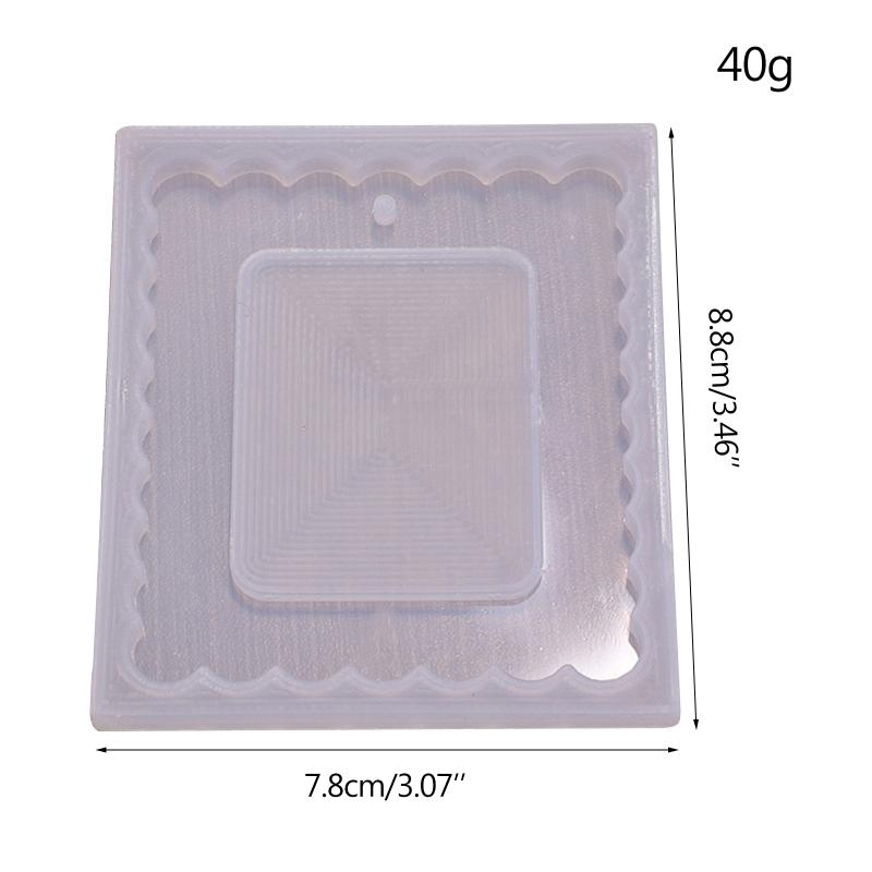 Украшение для фоторамки Силиконовая форма Прямоугольник Зеркало Эпоксидная форма Форма для литья смолы Подвеска Форма Подходит для поделок своими руками