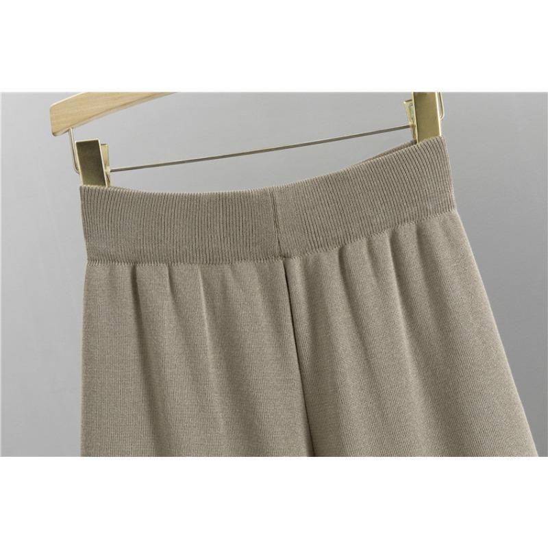 Осенне-зимний женский трикотажный костюм больших размеров Lazy Temperament без рукавов, жилет, свитер, кардиган, брюки