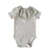 2025 A-Type однотонный полосатый детский комбинезон для ползания - Ins Style