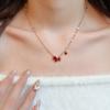 Cute Horse Pendant Necklace Zodiac New Year Collarbone Chain Red Pony Necklace  New Year Gift