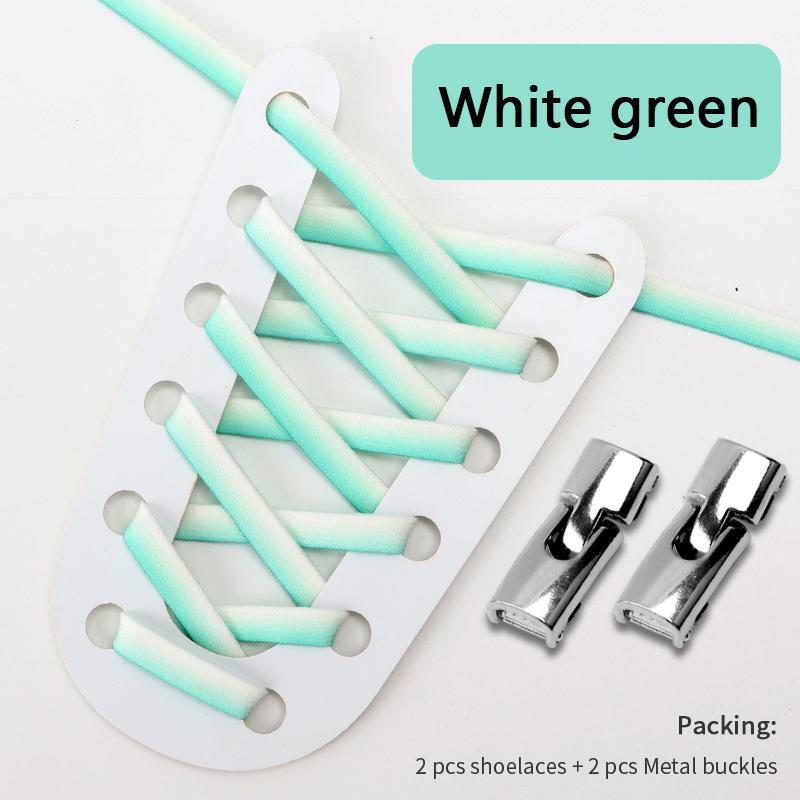 New Gradient Elastic Laces Sneakers Cross Locks Shoelaces Without Ties Kids Adult Sports No Tie Shoe Laces Rubber Bands Shoelace