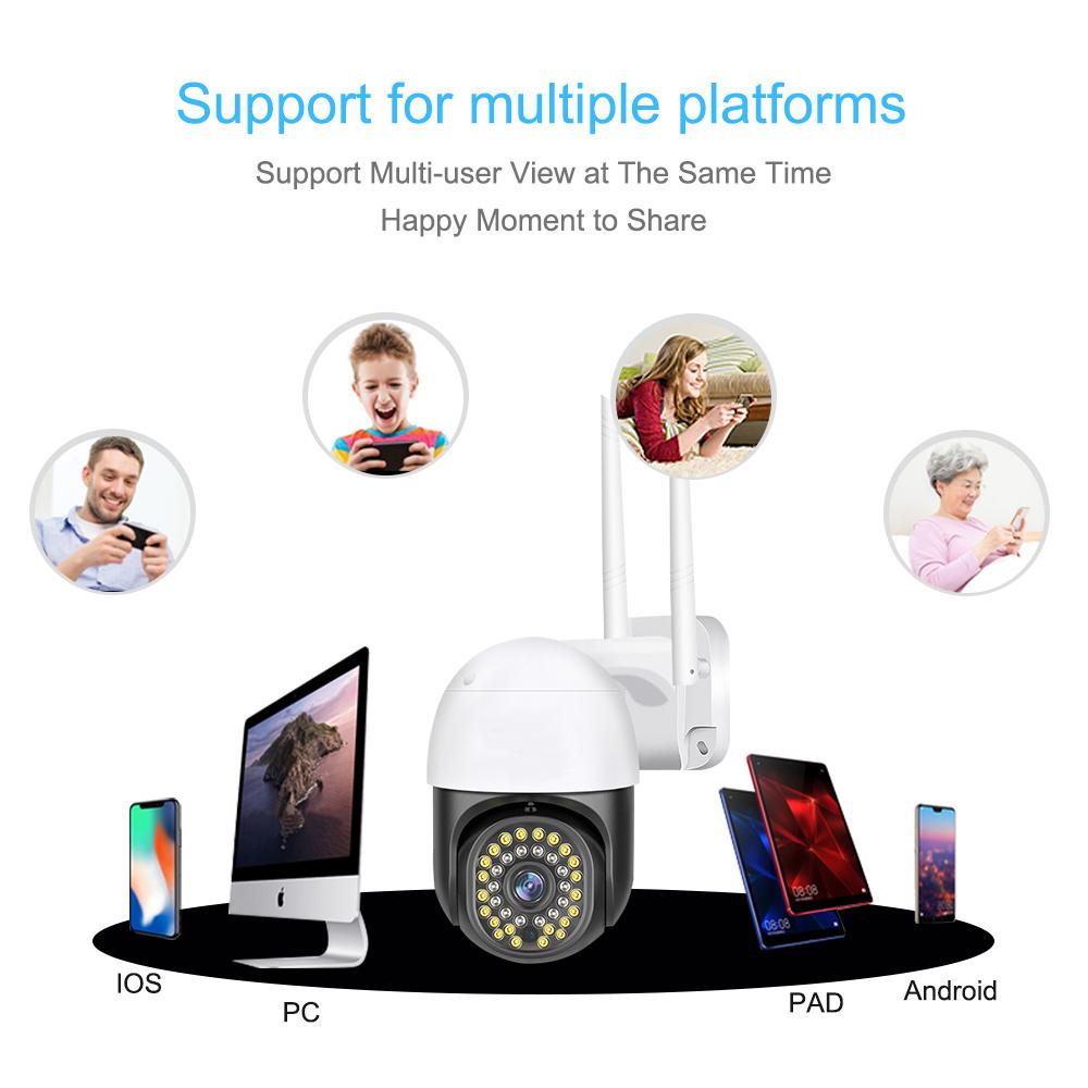 Smart 10X Zoom Wifi PTZ Camera Outdoor Home Security Video Surveillance 5MP Wireless IP Cameras AI Automatic Human Tracking