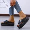 Women Slippers Soft Leather Wedges Shoes Woman Summer Sandals Beach Flip Flops New Platform Sandalias Mujer Wedge Heels Sandals