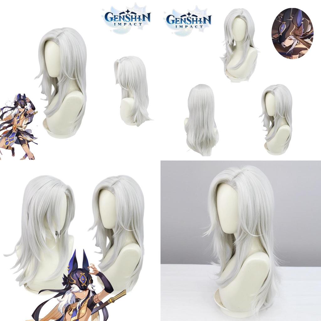 Genshin Impact Cyno Cosplay Wig Look Like Your Favorite Character With Realistic Details! Perfect For Themed Parties!