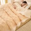 Fluffy Fleece Plaid Blanket Winter Thicken Blankets Duvet Cover Double Sided Sofa Bed Cover Soft Warm Throw Bedspread Bedroom