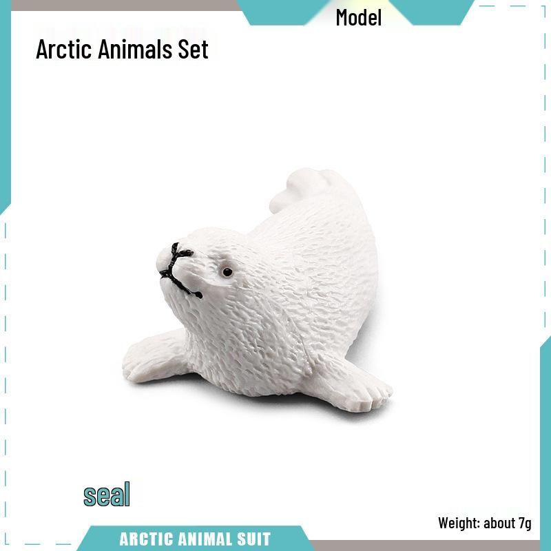 Children's Marine Animal Model Set: Mini Whale, Shark, Dolphin, Turtle, Sea Lion