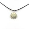 Stones and Minerals. Canada 10 Cents Coin Necklace - Elizabeth II Black Cord.