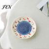Fruit Vegetable Grater Ceramic Garlic Plate, Print Ginger Cheese Manual Grinder, Vegetables Multi-function Kitchen Mincer Dish for Onion, Lemon,
