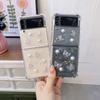 For Samsung Z Flip 4 Case Butterfly Pearl Transparent Folding Phone Case For Samsung Z Flip 3 Z Flip4 Shockproof Hard Back Cover