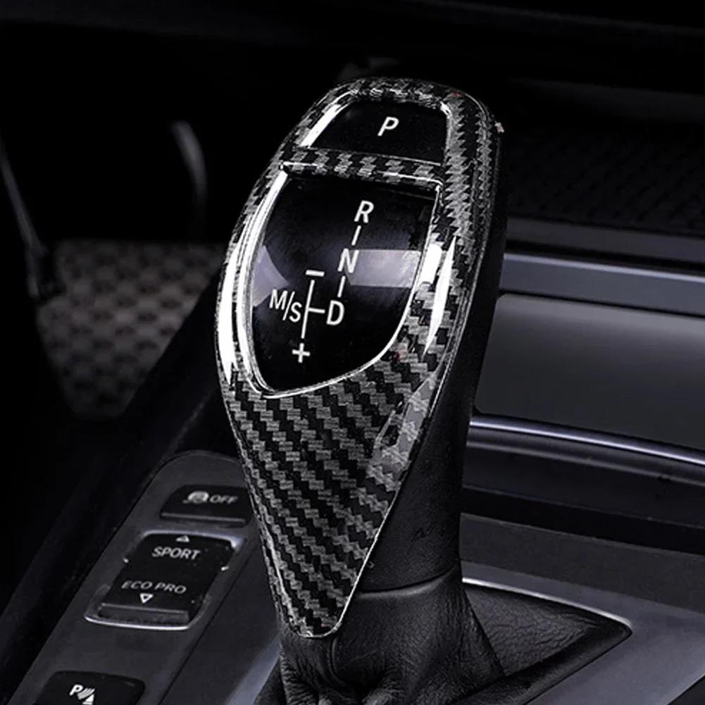 Carbon Fiber Car Gear Shift Panel Frame Gear Knob Cover Head Trim For BMW F20 F30 F31 F34 X5 F15 X6 F16 X3 F25 X4 F26 F10 F12