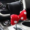 High-grade Ice Silk Car Seat Belt Cover Cute Cartoon Red Dot Bow Auto Shoulder Pad Strap Harness Cushion Seatbelt Protector