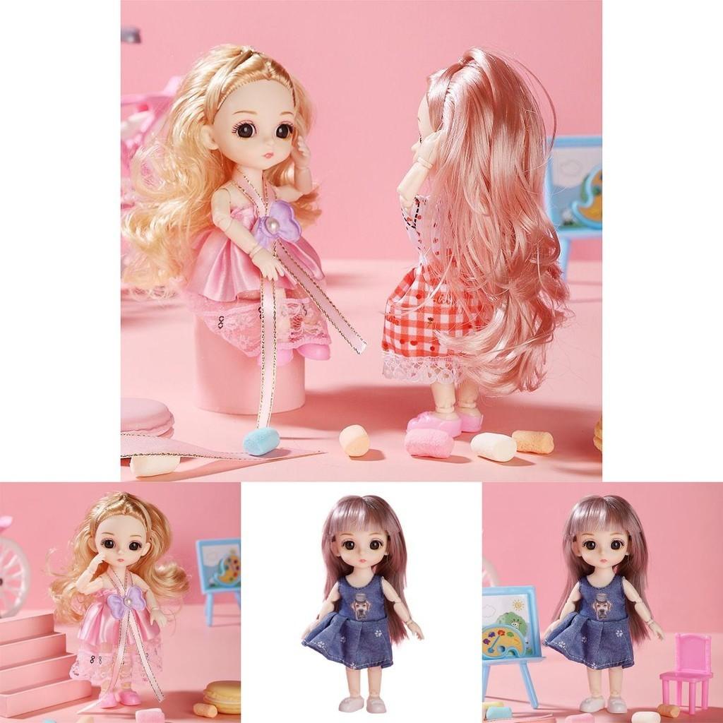 Stunning 17cm Bjd Princess Dollsrotomolded Pvc Moveable Joints Kids Gift