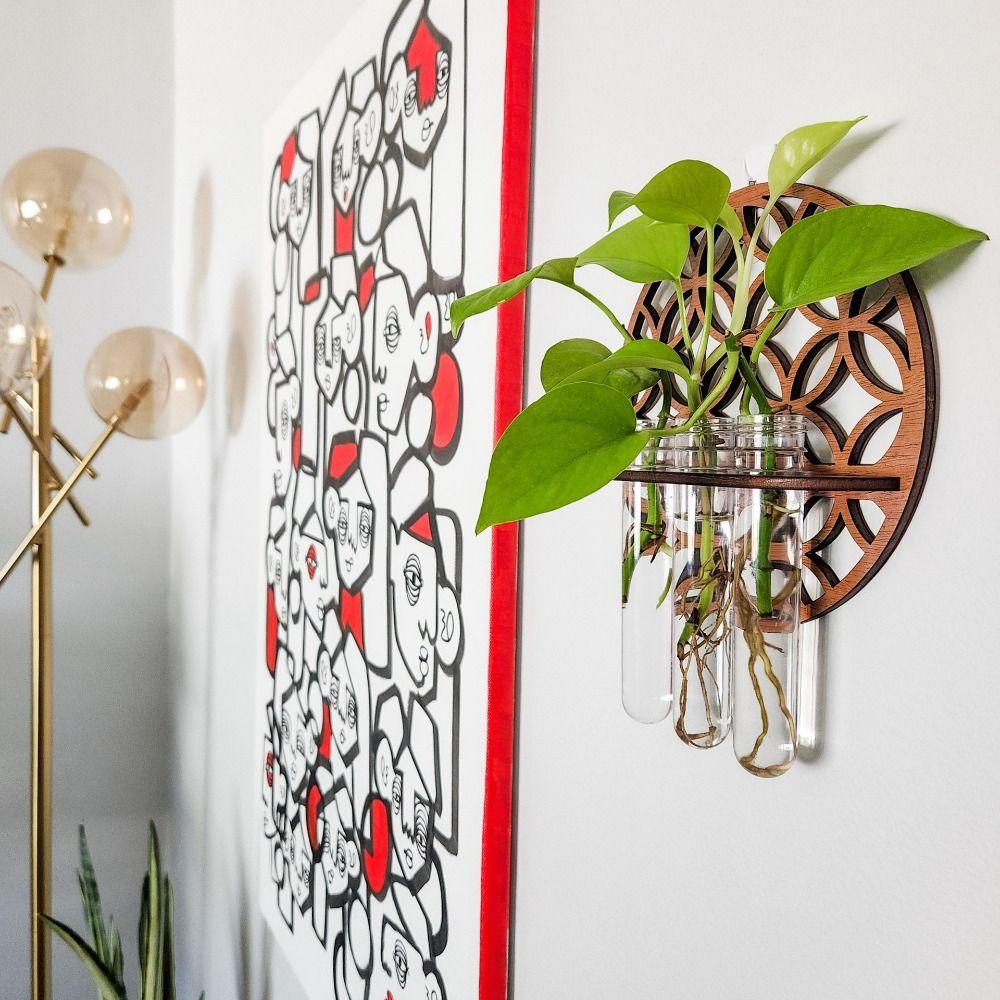 Подставка для растений Настенная ваза Гидропонный контейнер Подвесной кашпо Декор для дома/офиса