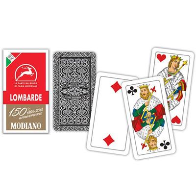 Игральные карты Модиано Ломбарде (красный)
