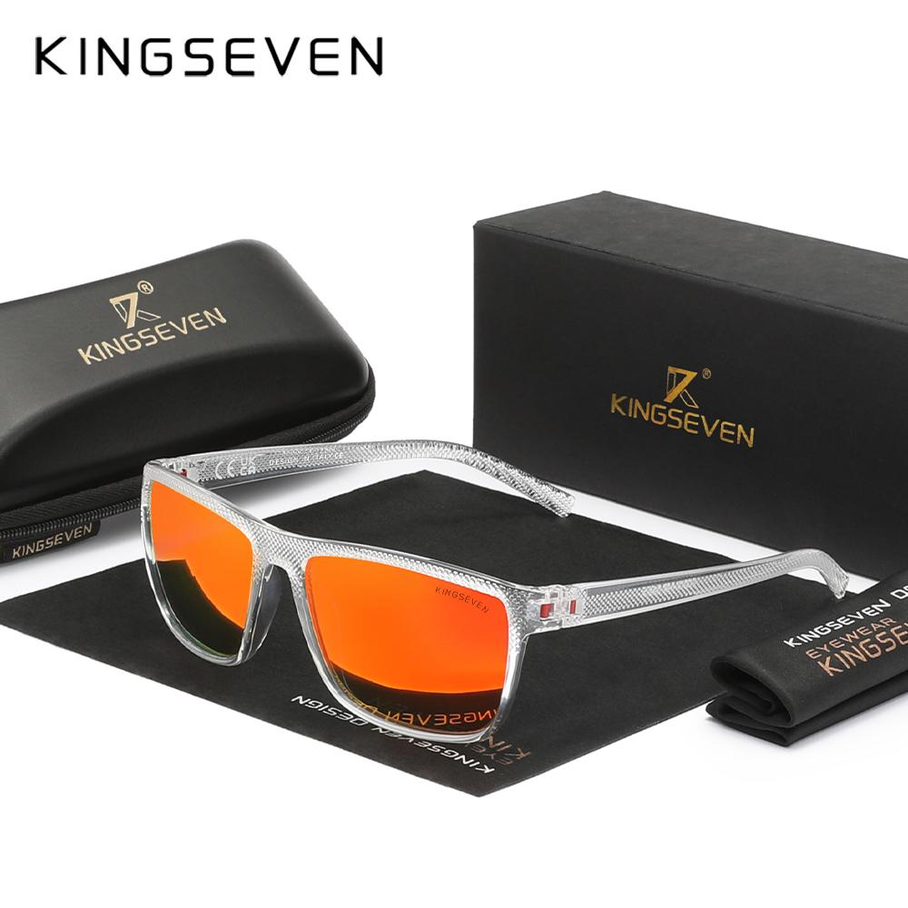 Kingseven Прозрачные солнцезащитные очки для женщин, модные поляризованные, блокирующие УФ-излучение, очки для защиты глаз от солнца, праздничные очки