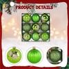 9 Pieces Christmas Ball Ornaments Tree Decorations 2.36" Round Shaped for Indoor