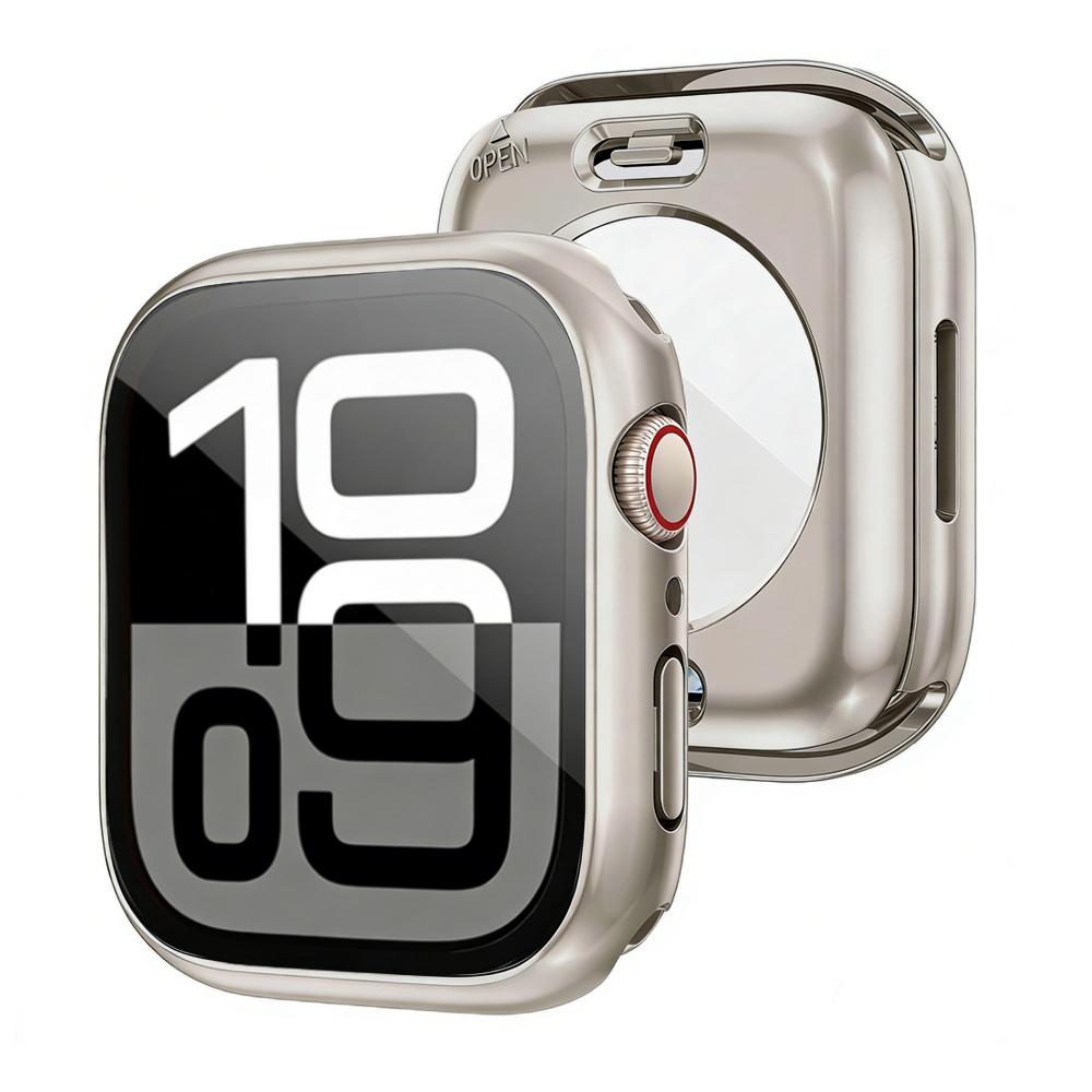 Чехол 3 в 1 для Apple Watch Защитное стекло для экрана 360° Полная защита Закаленное стекло Лицевая крышка + Задний бампер из ПК Серия 11/10/9/8/7/SE