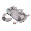 Tummy Time Mat and Seated Support Pillow Early Education Soft Baby Play Mat with Detachable Toys