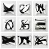 Black and White Simple Home Decoration Pillowcase Cushion Cover