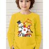 Spring and Autumn Round Neck 3D Christmas Theme Printed Top Fashionable Casual Long Sleeved Children's Boy T-shirts