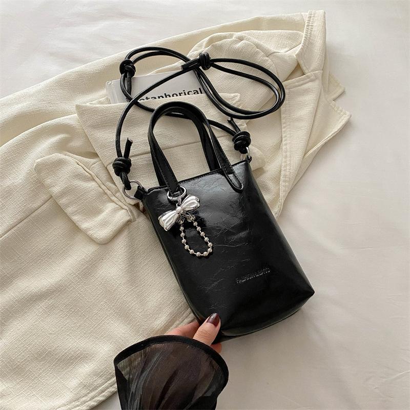 Новая повседневная сумка через плечо для мобильного телефона, простая и модная корейская сумка через плечо, женская красивая сумка-ведро