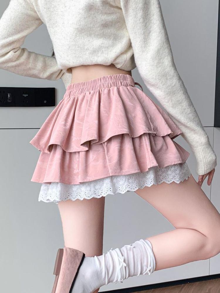 Женская розовая юбка-плиссе А-силуэта в винтажном стиле 90-х годов, эстетика Y2k, мини-юбка в стиле Харадзюку, корейская юбка в стиле Лолиты, одежда 2000-х годов