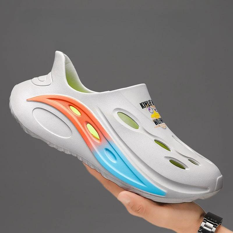 Мужская обувь Нескользящая высококачественная обувь с отверстиями Мужские сандалии Дешевая распродажа Корейский стиль Уличная обувь 2024 года Новые стили Купить тренд