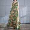 Sleeveless Plus Size Cotton Vintage Floral New In Dresses for Women Casual Loose Long Summer Dress