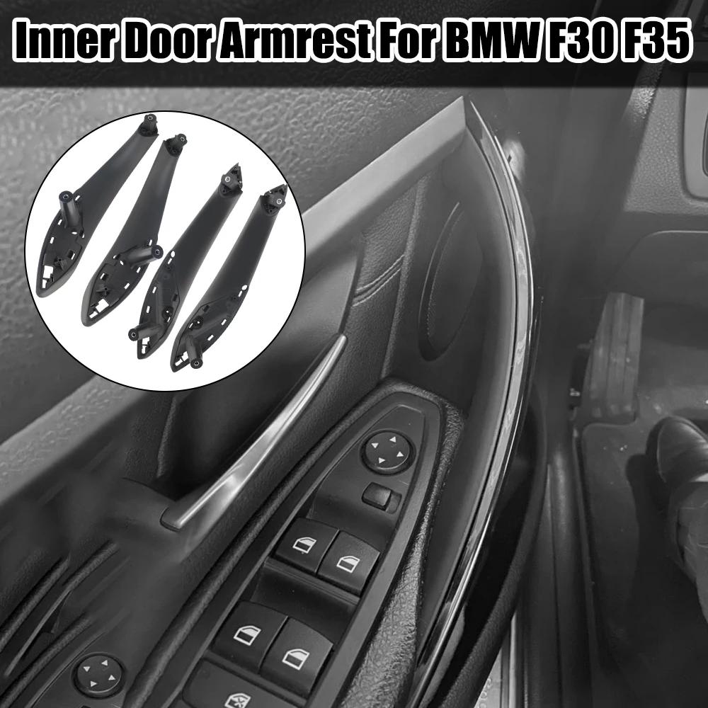 Door Panel Pull Trim Cover For BMW F30 F80 F31 F32 F34 F35 Car Inner Handle Black Front Rear Left/Right Interior Door Handles