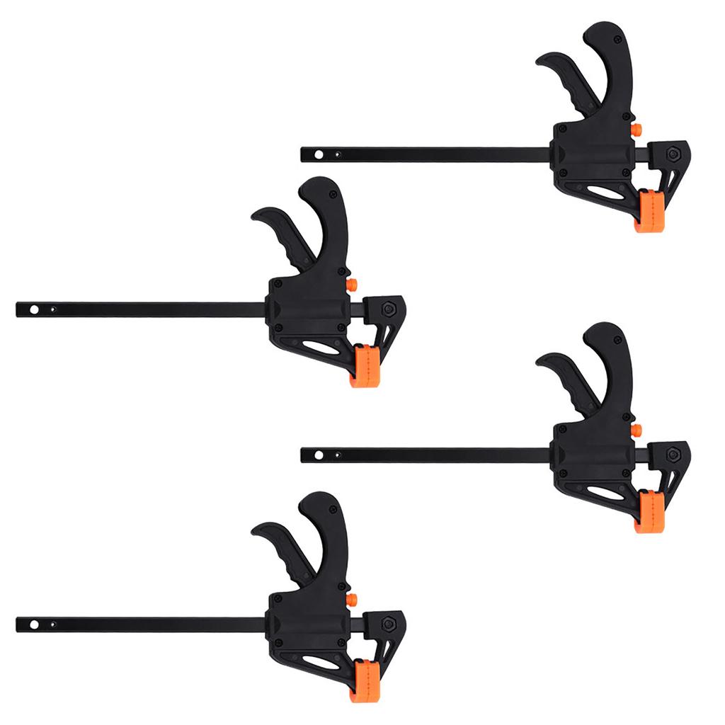 4pcs 4inch Bar F Clamps Clip Grip Quick Ratchet Release Woodworking DIY Hand Tool Kit