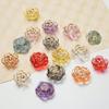 10Pcs Ornament Flower Beads Acrylic All-Match Pendant Durable Hole Charm  for Jewelry Making