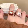 Charming Big-Eyed Open Ring for Girls – Unique, Fashionable, and Personalized Index Finger Ring, Perfect for Besties and Couples.