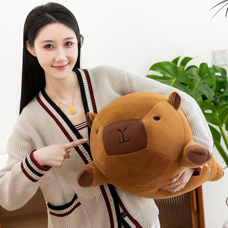 Новая игрушка-плюшевая капибара, подушка для бросания, пухлая кукла-капибара, кукла в подарок