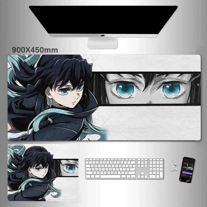 Mouse Pads Pu leather Gaming Mousepad Kamado Nezuko Pc Computer Desk Mat Office Keyboard Pad Gamer D-Demon S-Slayer Mouse Pad