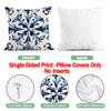 4Pcs Geometric Symmetric Floral Print Single-Sided Cushion Cover For Living Room Bedroom Car Home Decor