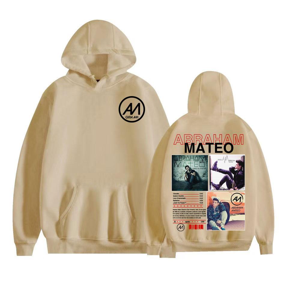 Rapper Abraham Mateo Music Album Graphic Hoodies Men's Clothing Vintage 90s Hip Hop Sweatshirts Fleece Oversized Hoodie Pullover