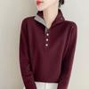 The New Semi-high-neck Thickened Knitted Sweater for Autumn and Winter Is A Versatile and Elegant Faux Two-piece Sweater