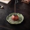 Ceramics Lotus Tabletop Incense Base Zen Chinese Style Lotus Censer Holder  Yoga Meditation