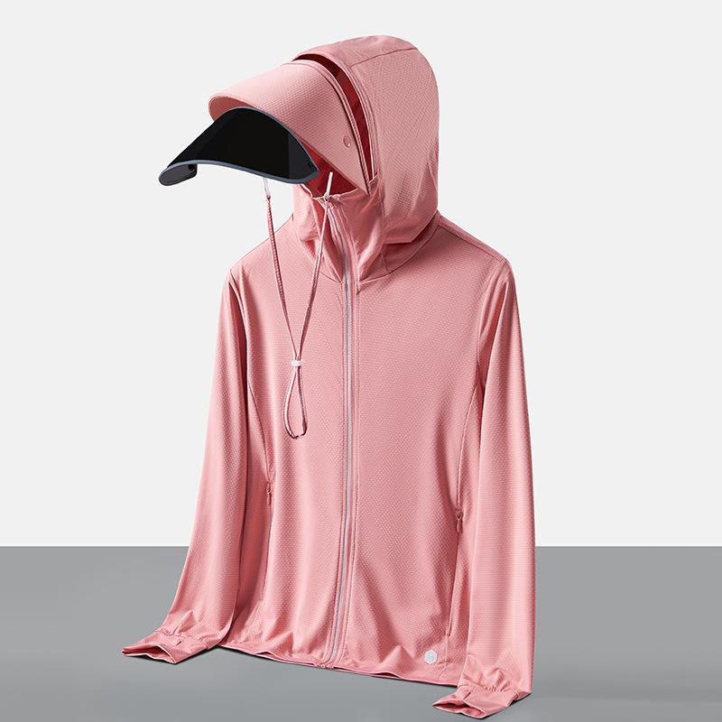 Sunscreen clothing women's summer light and breathable large brim sunscreen clothing outdoor UV protection cycling skin clothing jacket
