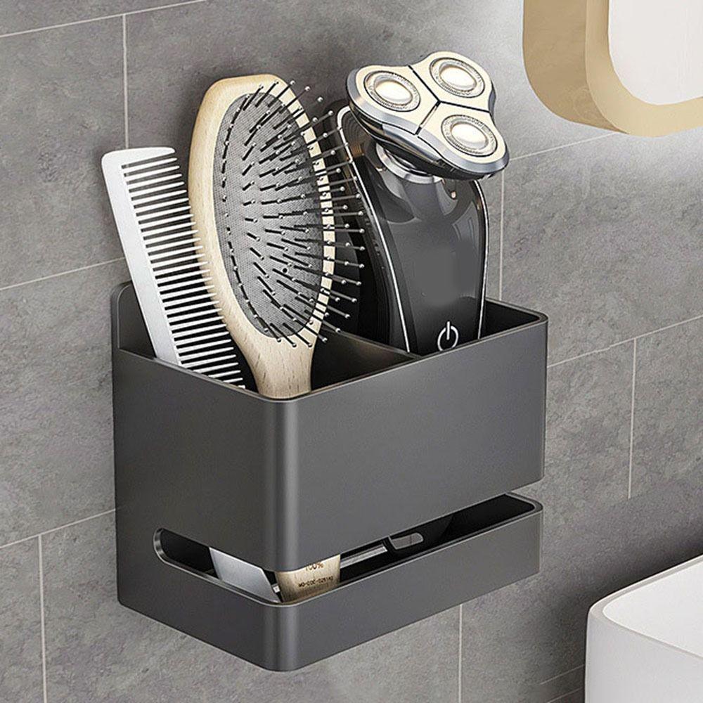 Wall Mounted Toothbrush Holder Waterproof Hair Comb Organizers Durable Razor Storage Rack Bathroom