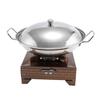 Stainless Steel Dry Boiler Round Dry Pot Alcohol Furnace Small Hotpot Pot  Induction Cooker