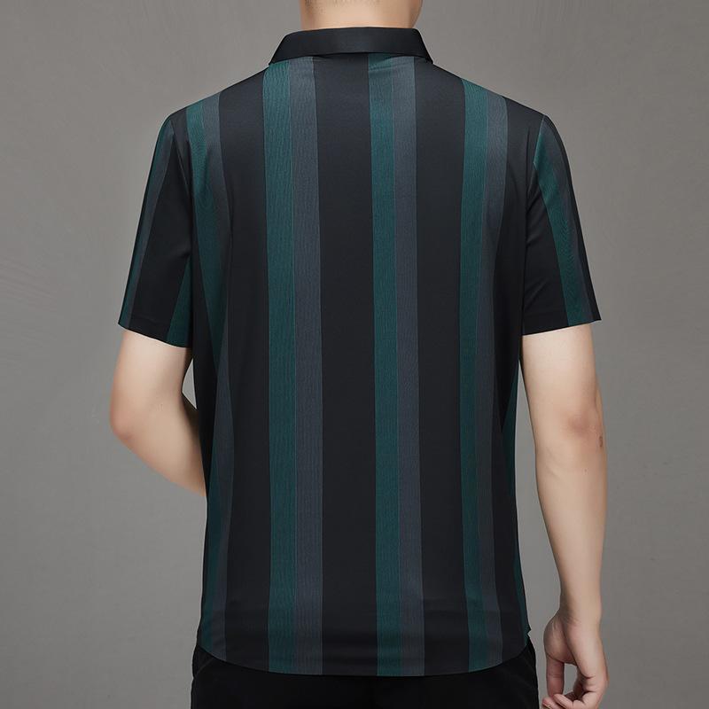 Men's Striped Shirt Short Sleeve Men's Spring Summer Men's Dad Clothes