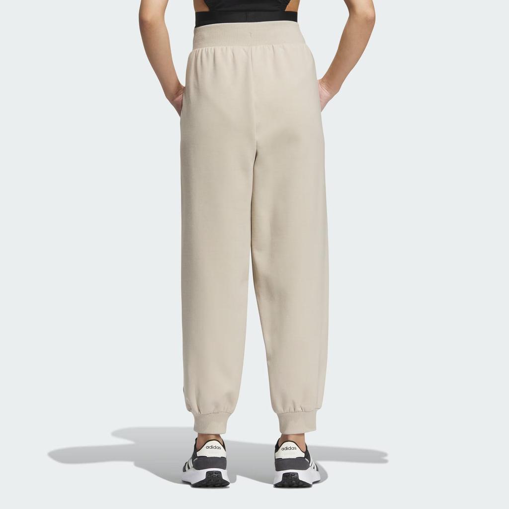 Adidas Knitted Sweatpants Women's Light Umber Moderate Tapered Pants (Unisex) Knitted Sweatpants IP7092