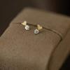 Genuine 925 Sterling Silver Plated 14K Gold Classic Hearts Earrings For Women Romantic Earrings Fine Hypoallergenic Jewelry