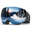 Geekin Ski and Snowboard Goggles with Magnetic Closure and 71 Glasses UV400 OTG Dual UV Wide Field of Helmet and Black Vents, Compatible, Protection,