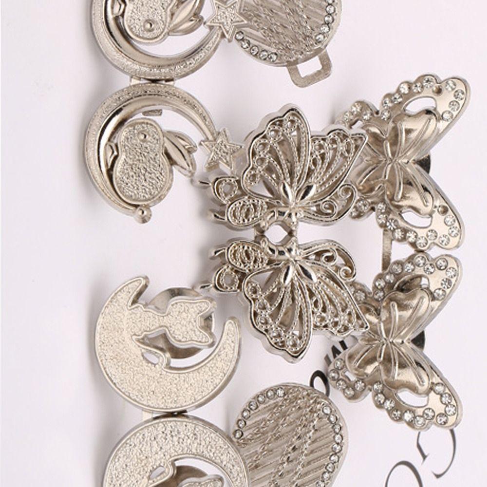 Invisible Butterfly Button Adjuster Rabbit Pants Tightener Fashion Waist Buckle Party