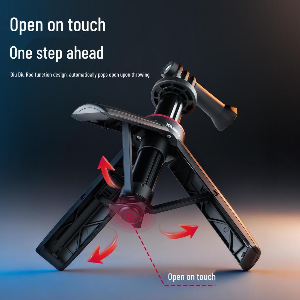 XS22 Extension Pole Tripod & Selfie Stick with Metal Tablet Phone Clip