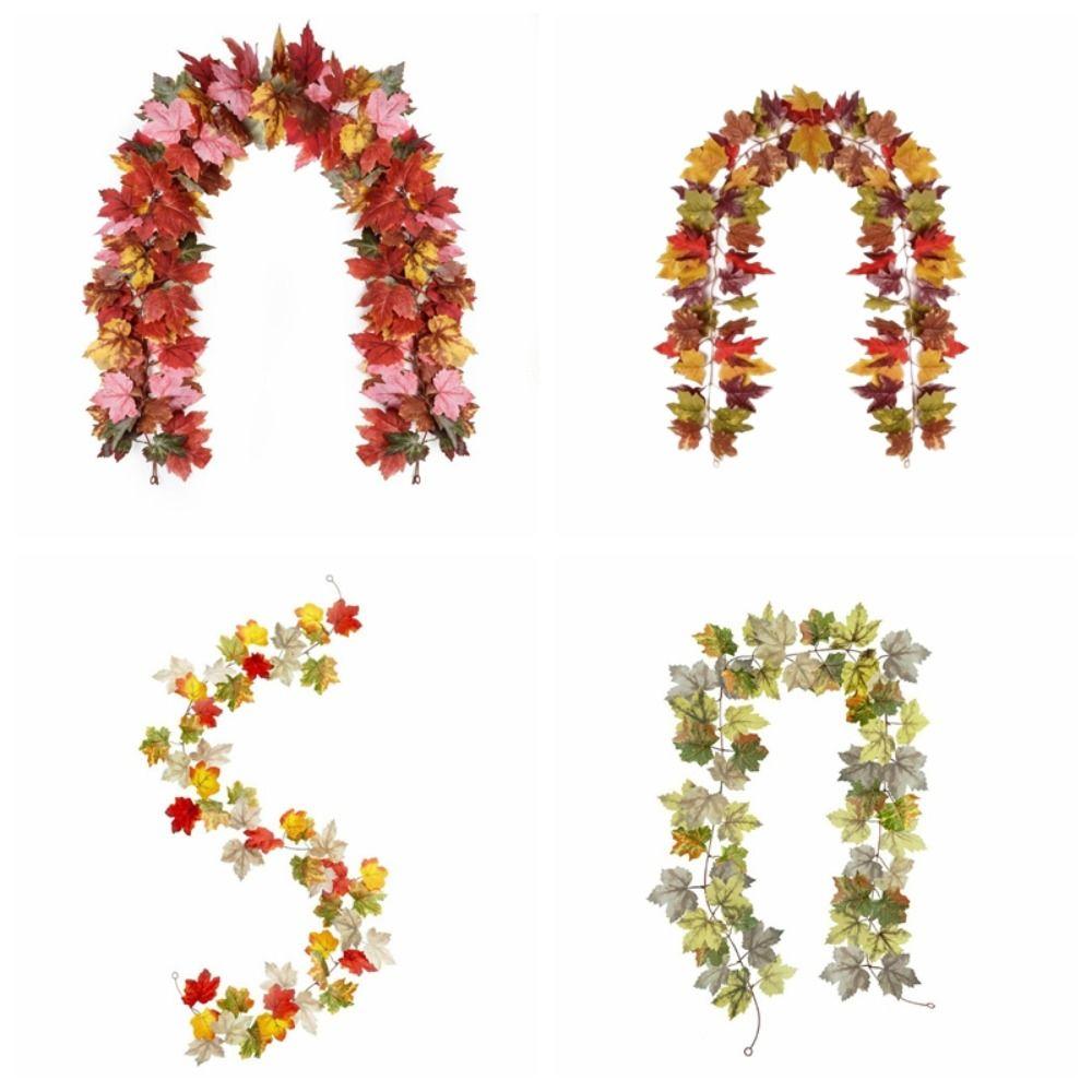 Hanging Fall Wreaths Vine Autumn Leaves Fall Simulation Wreath Vines Harvest Season